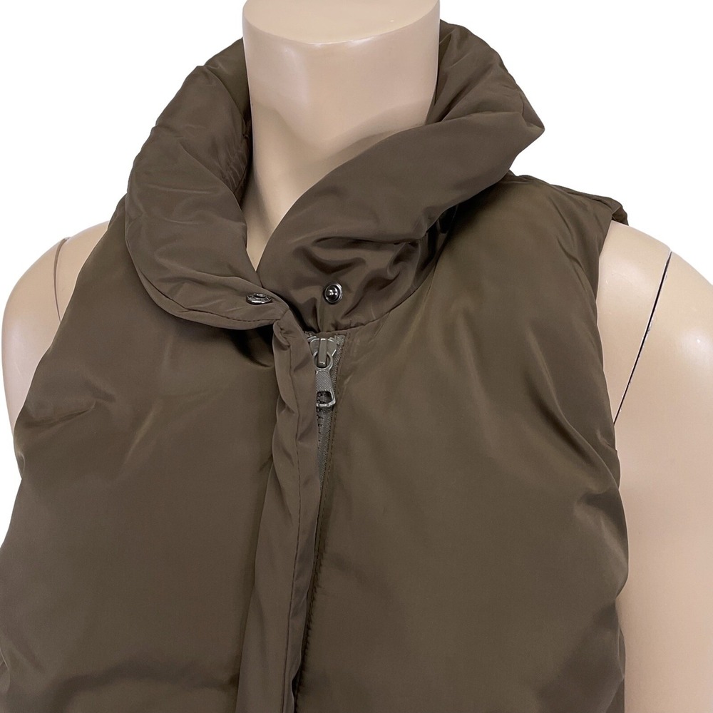 Gap Vest Womens Medium Brown Full Zip Sleeveless Puffer Jacket Gorpcore VTG - Picture 5 of 11